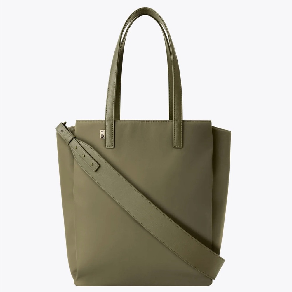 BEIS commuter tote. Olive.